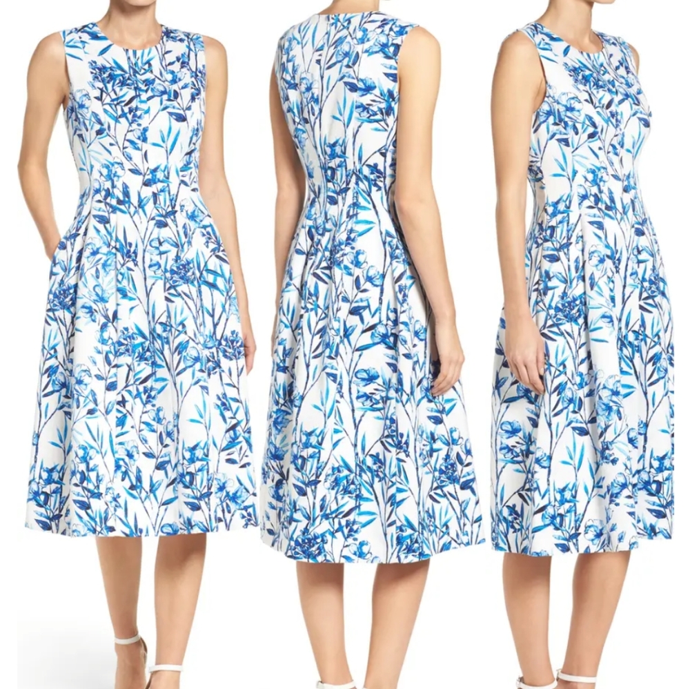 Eliza J Fit and Flare Midi Dress Size 2